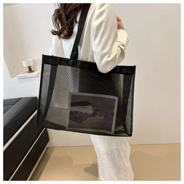 Ví & Túi du lịch nữ tote trong suốt dung tích lớn, lưới tổ chức - In bãi biển, giảm 22% 7