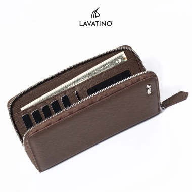 Ví Unisex da Saffiano cao cấp Lavatino CLB25 khóa kéo basic - Giá chỉ 950.000₫ 2
