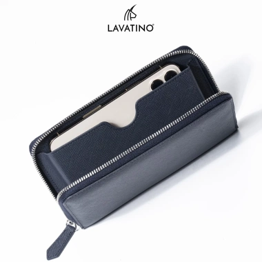 Ví Unisex da Saffiano cao cấp Lavatino CLB25 khóa kéo basic - Giá chỉ 950.000₫ 3