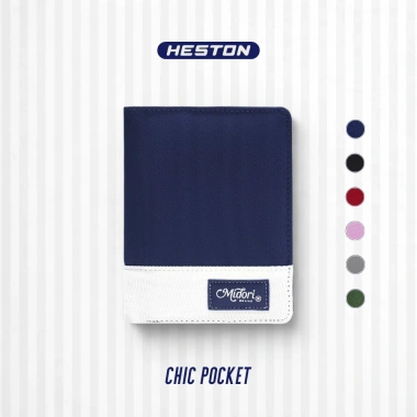 Ví vải đứng nam nữ chic đa ngăn polyester HESTON – Bóp tiền thẻ tiện lợi, chỉ 185.000₫
