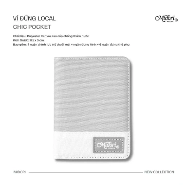 Ví vải đứng nam nữ chic đa ngăn polyester HESTON – Bóp tiền thẻ tiện lợi, chỉ 185.000₫