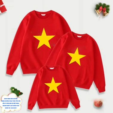 Video áo nỉ gia đình cờ đỏ sao vàng Đánh bão, nhảy dân vũ, tập thể, chỉ 65.000₫