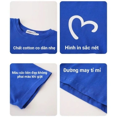 Video Bộ Áo Gia Đình Set Quần và Áo Trái Tim Nhỏ, Đồ Đồng Phục 3-5 Người Đi Biển Size 100kg Giá 43.000₫ 3