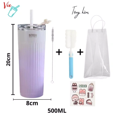 VIECUP Bình Giữ Nhiệt INOX 304 500ml Cao Cấp Nhiều màu Khắc tên theo yêu cầu Quà tặng hấp dẫn