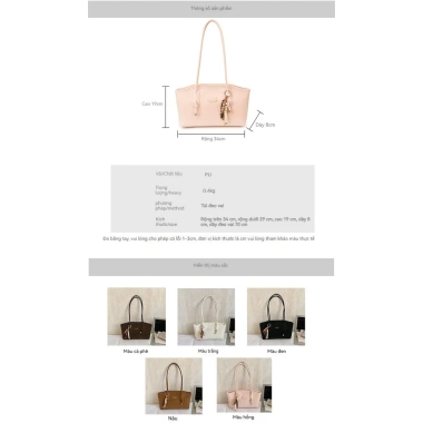 Viellec 2.026 Retro thời trang túi đeo vai cao cấp, dung tích lớn, 609.590 VND 9