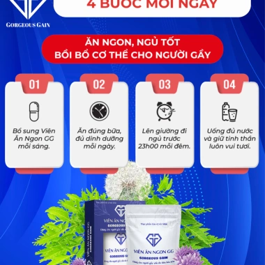 Viên Ăn Ngon GG hỗ trợ ăn ngon, ngủ ngon, cải thiện tiêu hoá, tăng cân người gầy - Giá 935.000 VND 7