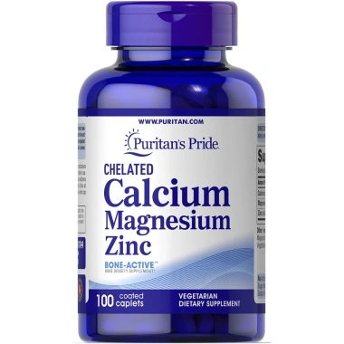 Viên Bổ Sung Calcium Magnesium Zinc Puritan's Pride 100V 290.000đ hỗ trợ xương khớp