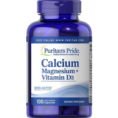 Viên Bổ Sung Calcium Magnesium Zinc Puritan's Pride 100V 290.000đ hỗ trợ xương khớp
