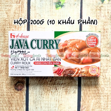 Viên Cà Ri House Java Curry vị cay vừa 200g/1kg - Gia vị Nhật, xốt tiện, giá 105k