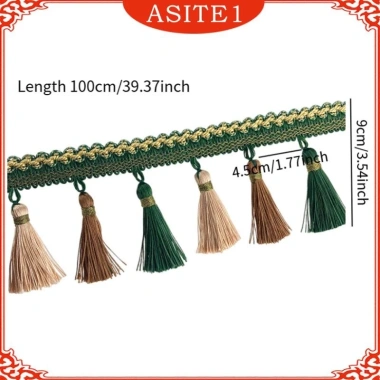 Viền Dài Polyester Tua Rua - Trang Trí Nhà, Thủ Công, Rèm, Đèn, Đầm Giá 72.600đ