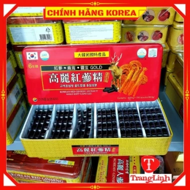 Viên đạm hồng sâm nhung hươu linh chi 120 viên hộp đỏ Đạm sâm tổng hợp Hàn Quốc giá ưu đãi 489k