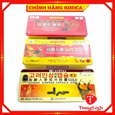 Viên đạm hồng sâm nhung hươu linh chi 120 viên hộp đỏ Đạm sâm tổng hợp Hàn Quốc giá ưu đãi 489k