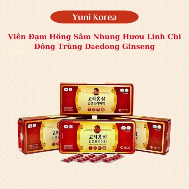 Viên Đạm Hồng Sâm Nhung Huơu Linh Chi Đông Trùng Hạ Thảo Ginseng Hàn Quốc 120 Viên - Tăng Cường Miễn Dịch, Giá 950k