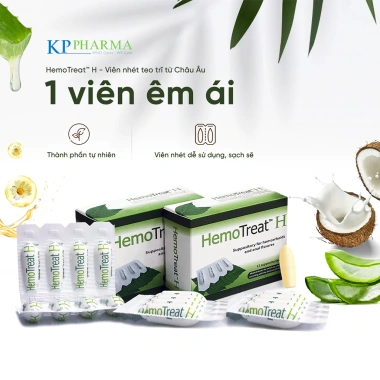 Viên đặt trĩ Hemotreat - Giảm đau rát, ngứa, hỗ trợ co búi trĩ, thảo dược an toàn 2