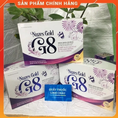 Viên Đẹp Da NUZES GOLD G8 Chính Hãng - Tạm Biệt Tàn Nhang, Xua Tan Vết Nám, 40 Viên 650k