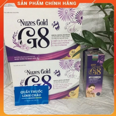 Viên Đẹp Da NUZES GOLD G8 Chính Hãng - Tạm Biệt Tàn Nhang, Xua Tan Vết Nám, 40 Viên 650k