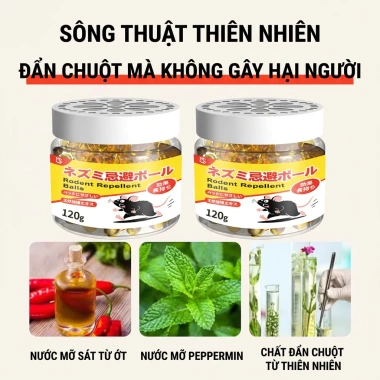 Viên đuổi chuột Nhật Bản SSW Gel & Sáp - An toàn bà bầu, trẻ em, chỉ 62.999 VND 3 Viên đuổi chuột Nhật Bản SSW Gel & Sáp - An toàn bà bầu, trẻ em, chỉ 62.999 VND 3