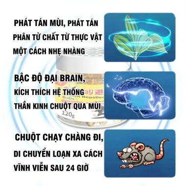 Viên đuổi chuột Nhật Bản SSW Gel & Sáp - An toàn bà bầu, trẻ em, chỉ 62.999 VND 7 Viên đuổi chuột Nhật Bản SSW Gel & Sáp - An toàn bà bầu, trẻ em, chỉ 62.999 VND 7