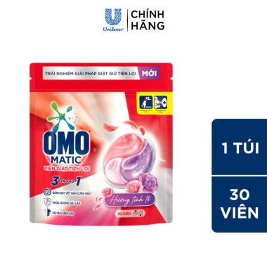 Viên giặt xả đa năng 3 trong 1 Omo Matic - Giặt sạch, thơm lâu, giá 120k