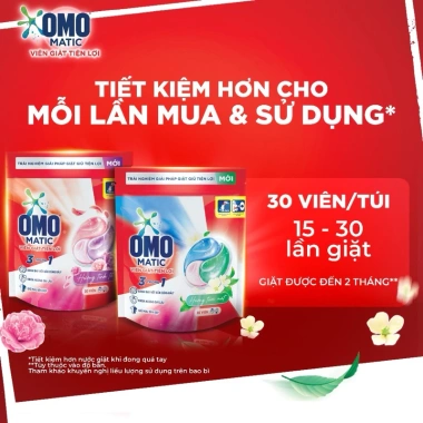 Viên giặt xả đa năng 3 trong 1 Omo Matic - Giặt sạch, thơm lâu, giá 120k 3