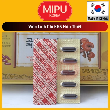 Viên Linh Chi Hộp Thiết KGS Hàn Quốc 99.6g (830mg x120) - Giá 750.000đ, giảm 18%