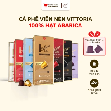 Viên nén cà phê Vittoria 100% Arabica nhập khẩu hương Uc thơm ngon, chỉ 180.000 VND