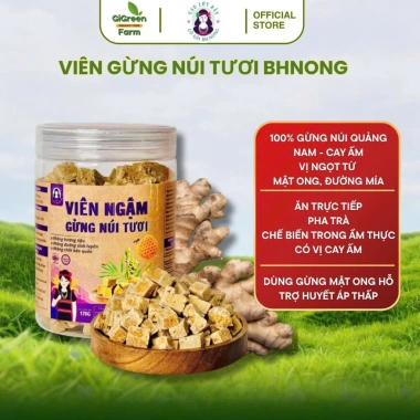 Viên ngậm gừng mật ong + Mứt gừng hữu cơ tẩm mật ong rừng – Không chất bảo quản, chỉ 105k