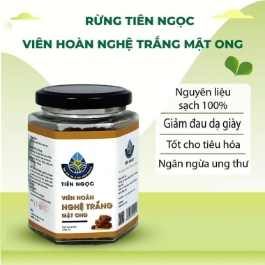 Viên Nghệ Trắng Tẩm Mật Ong QNA Farm - Nghệ Rừng 100% Tự Nhiên, Giàu Curcumin, Hũ 150gr - Giảm còn 140.000 VND