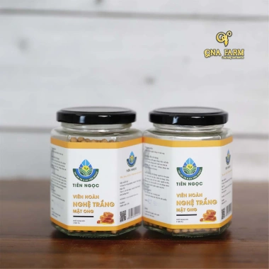 Viên Nghệ Trắng Tẩm Mật Ong QNA Farm - Nghệ Rừng 100% Tự Nhiên, Giàu Curcumin, Hũ 150gr - Giảm còn 140.000 VND