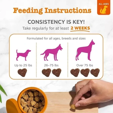 Viên nhai Vitamin Salmon Oil ZESTY PAWS 90 viên cho chó - tiêu hoá, miễn dịch, da lông, tim mạch