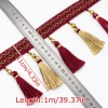 Viền Ren Vàng 1m Dài - Phụ Kiện DIY Trang Trí Gia Đình, Vải Webb Tassel 3