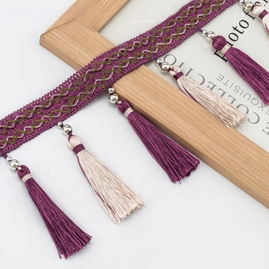 Viền Ren Vàng 1m Dài - Phụ Kiện DIY Trang Trí Gia Đình, Vải Webb Tassel