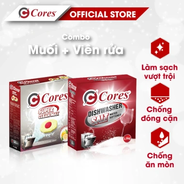 Viên Rửa Bát Cores 60 Viên + Muối Chuyên Dụng - Giá chỉ 89.000đ, sạch bát tối ưu 2