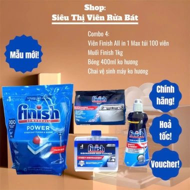 Viên rửa bát Finish Power Essential All in 1 Quantum – Nhiều chức năng, tem phụ chính hãng, giá ưu đãi 134.847₫ 8