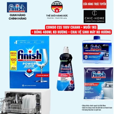 Viên rửa bát Finish Power Essential hương chanh 6x 100 viên - Nhập khẩu chính hãng, giảm giá 22% 5