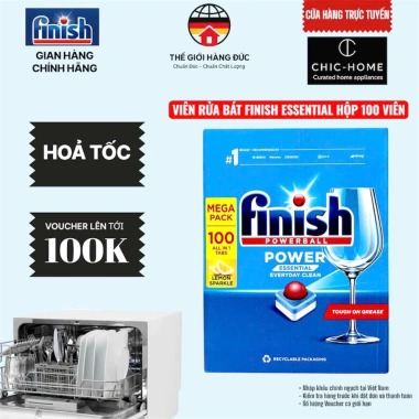 Viên rửa bát Finish Power Essential hương chanh 6x 100 viên - Nhập khẩu chính hãng, giảm giá 22% 7