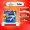 Viên rửa bát Finish Quantum 64 viên hương chanh - Sạch dầu mỡ, bảo vệ máy
