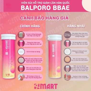 Viên sủi giảm cân Balporo BBae Hàn Quốc Kiểm soát cân nặng, Giá 280.000đ