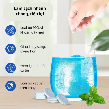 Viên sủi vệ sinh hàm Invisalign Dr.Ortho - Máng trong suốt, làm sạch khay niềng, giảm giá 18.997₫ 3