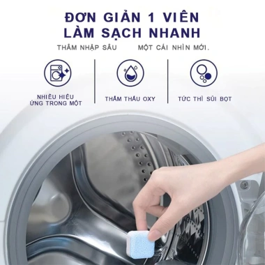 Viên Tẩy Vệ Sinh Lồng Máy Giặt - Diệt Khuẩn, Tẩy Cặn Bẩn, Giá 9.999đ