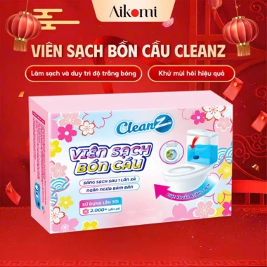 Viên thả bồn cầu CleanZ hương đào khử mùi, tẩy sạch, màu xanh thơm mát 25.000đ