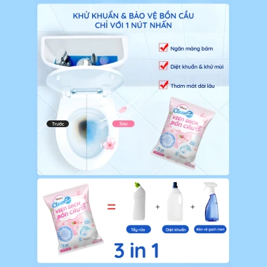 Viên thả bồn cầu CleanZ hương đào khử mùi, tẩy sạch, màu xanh thơm mát 25.000đ 6