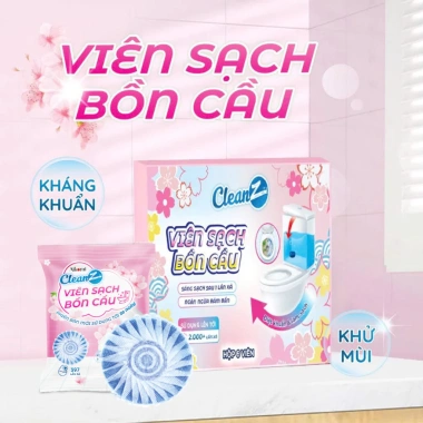 Viên thả bồn cầu CleanZ Khử mùi, chống mảng bám ố vàng, diệt vi khuẩn toilet, giá 15.000đ
