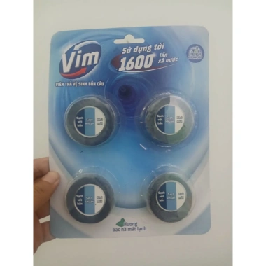 Viên Thả Bồn Cầu Vim Bạc Hà 180g - Hương Thơm Lành, Giảm Giá Sốc 19% 3 Viên Thả Bồn Cầu Vim Bạc Hà 180g - Hương Thơm Lành, Giảm Giá Sốc 19% 3