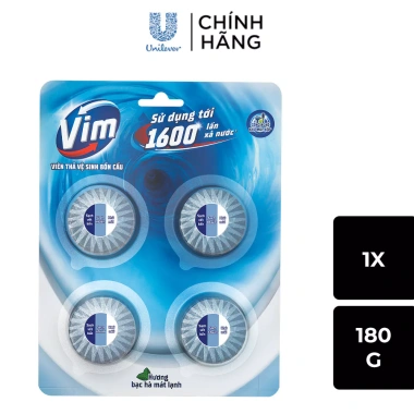 Viên Thả Vệ Sinh Bồn Cầu Vim 1.600 Lần Xả - Sạch Khuẩn, Sáng Bóng, Giá 54.000đ 2