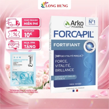 Viên uống Arkopharma Forcapil Fortifiant 60 viên - Tóc và móng chắc khỏe, giảm giá 349.000 VND