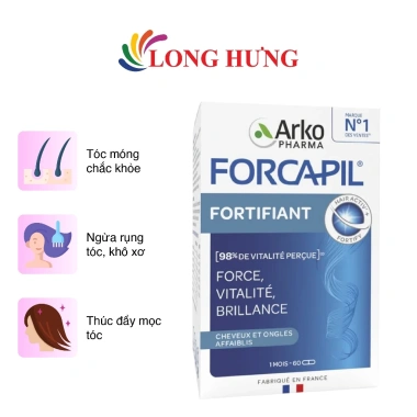 Viên uống Arkopharma Forcapil Fortifiant 60 viên - Tóc và móng chắc khỏe, giảm giá 349.000 VND