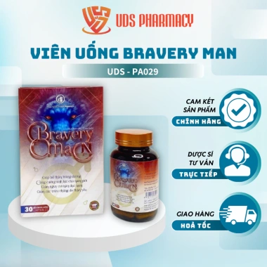 Viên uống BRAVERY MAN bổ thận tráng dương, tăng sinh lực nam giới 353.000đ Viên uống BRAVERY MAN bổ thận tráng dương, tăng sinh lực nam giới 353.000đ