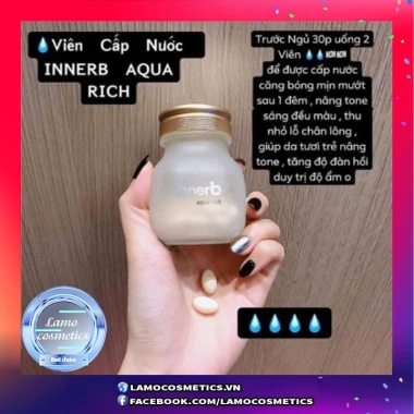 Viên Uống Cấp Nước Collagen Innerb Aqua Rich 70 Viên - Dưỡng ẩm da, tăng độ đàn hồi, giảm nếp nhăn, giá chỉ 990.000đ