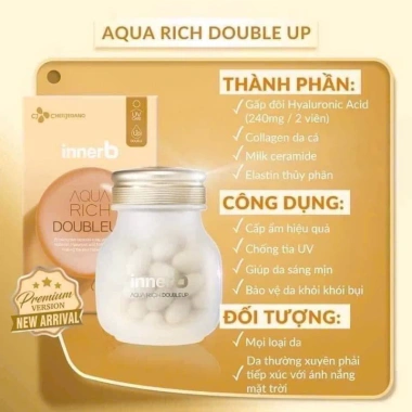 Viên uống Collagen Hàn Quốc AQUA RICH DOUBLEUP 56 viên Dưỡng ẩm trẻ da, giảm nếp nhăn